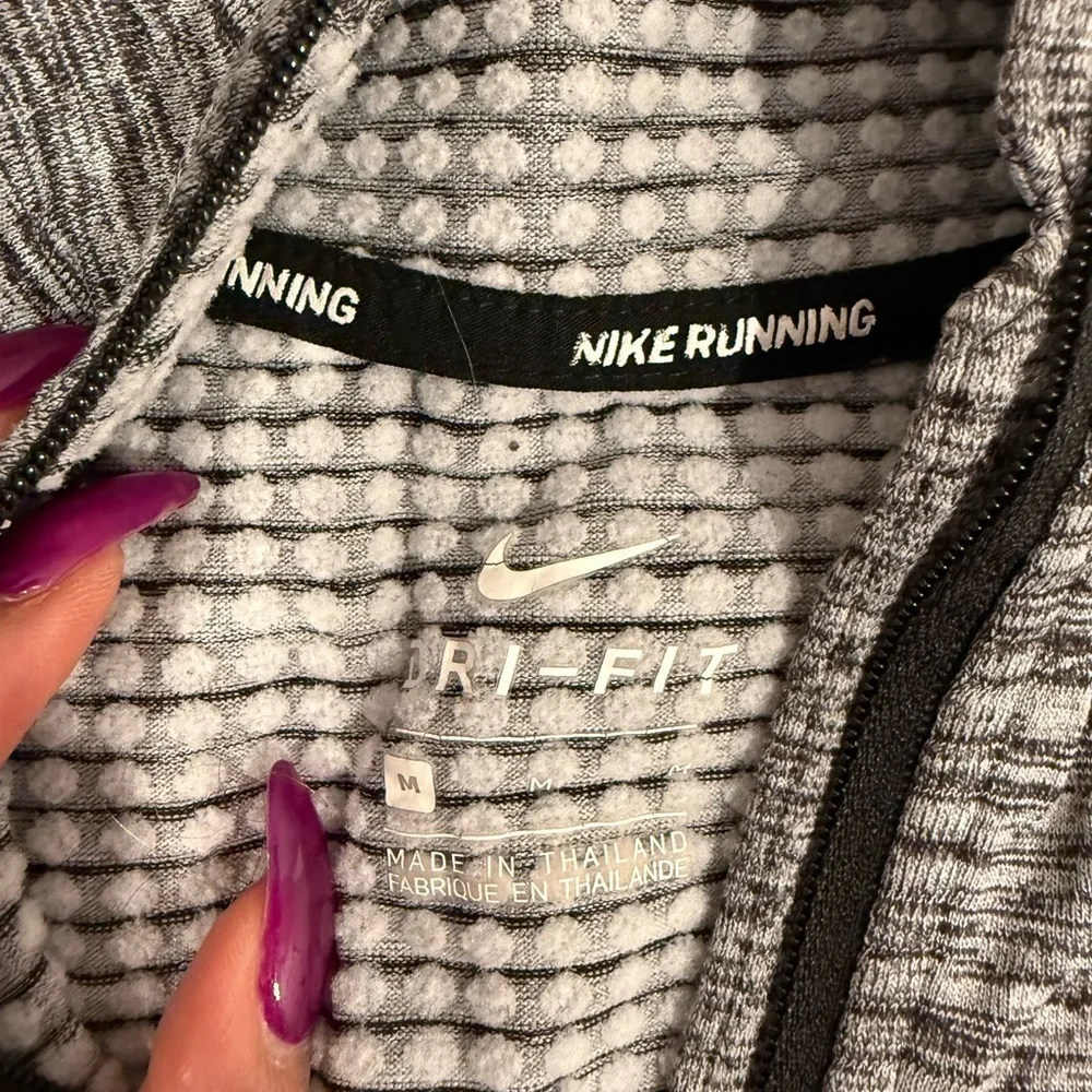🔥Nike Running Heathered Gray Zip-Up Sweater🔥